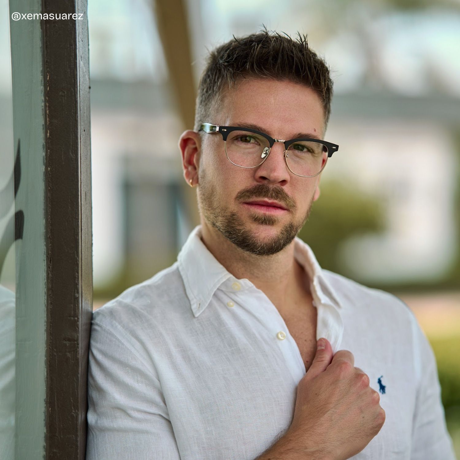 Penelope Silver Browline Glasses for Men | ZEELOOL6