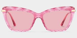 Juliet Pink Rectangle Sunglasses0