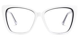 Shanell White-Black Butterfly Glasses0