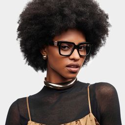 Caius Black Square Glasses1