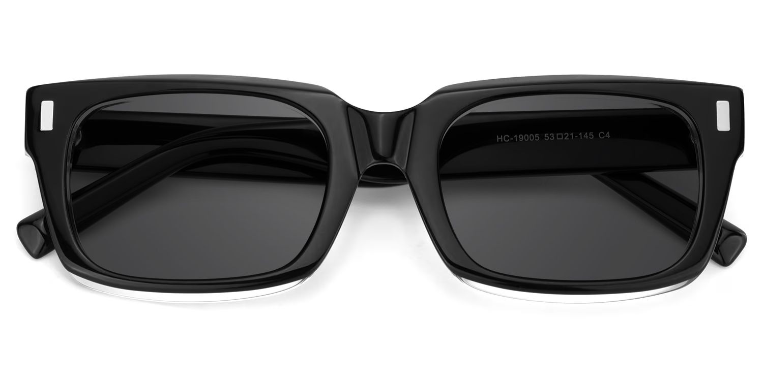 Fayssel Rectangle Style Black Frame Sunglasses | ZEELOOL1