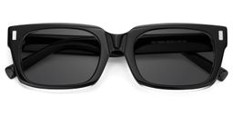 Fayssel Black Rectangle Sunglasses1