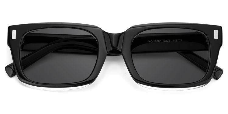 Fayssel Black Rectangle Sunglasses