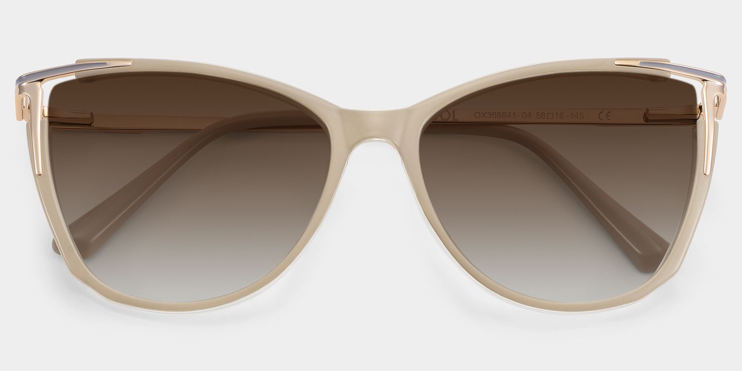 Yomary Cat Eye Khaki Prescription Sunglasses | ZEELOOL1