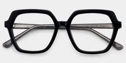 Devon Black Geometric Glasses2