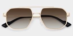 Autumn Gold Aviator Sunglasses1