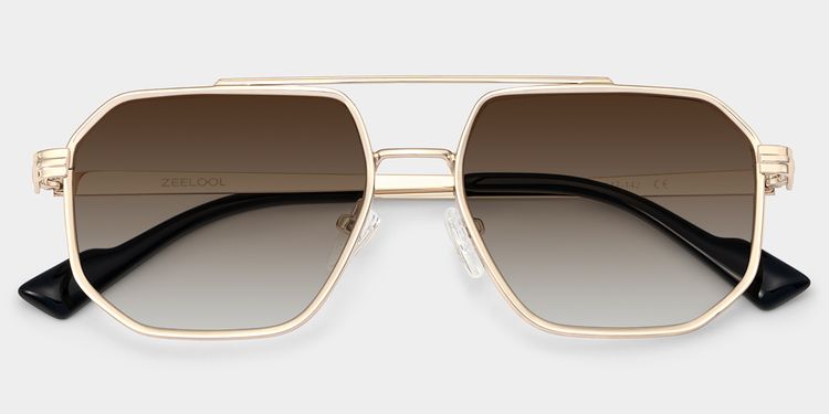Autumn Gold Aviator Sunglasses