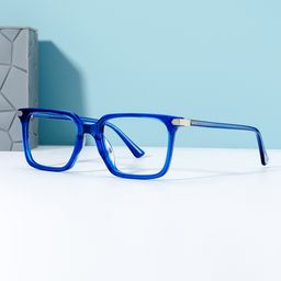 Goveo Blue Rectangle Glasses0