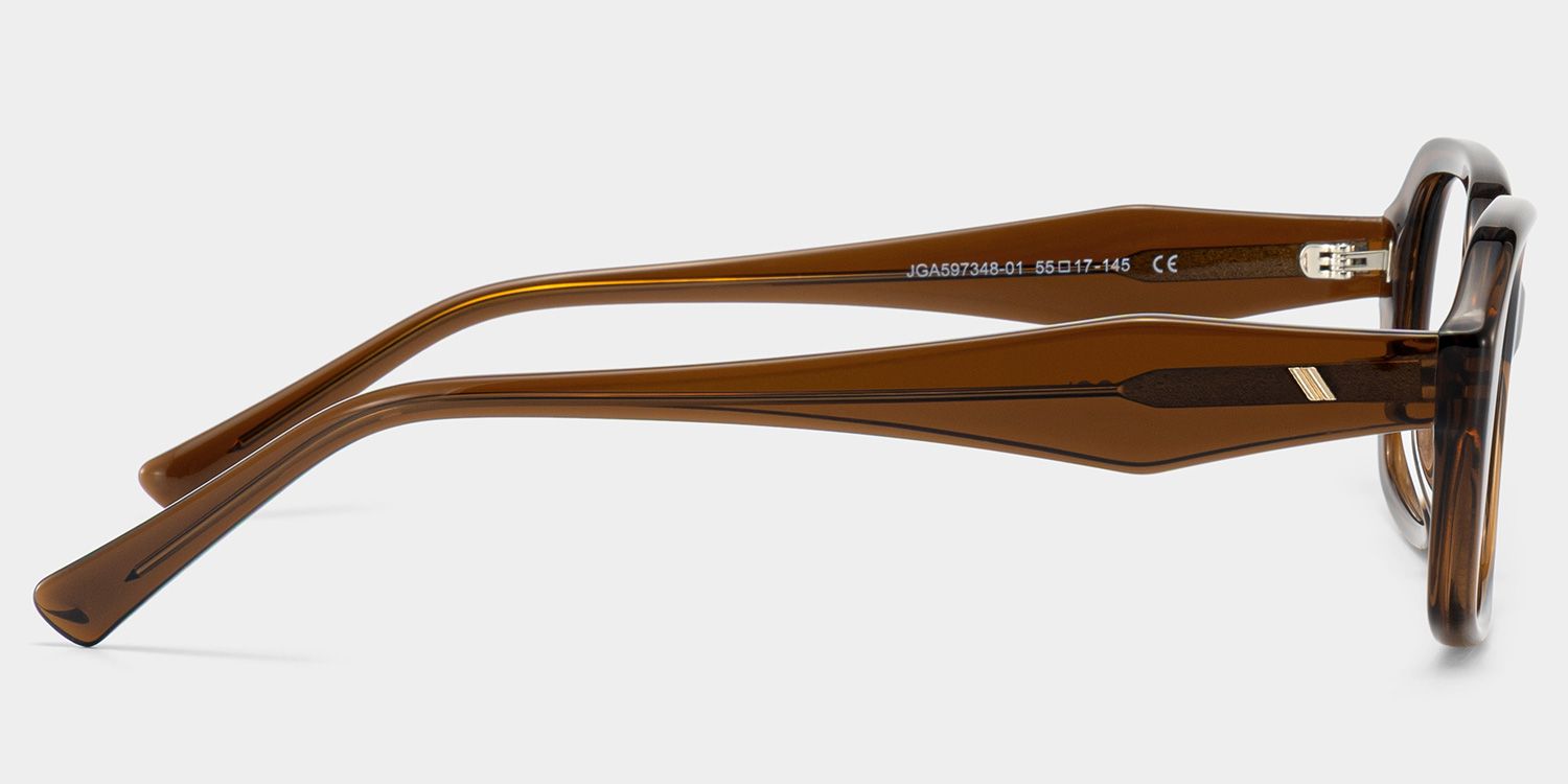 Rowan Orange Brown Rectangle Glasses for Women | ZEELOOL4