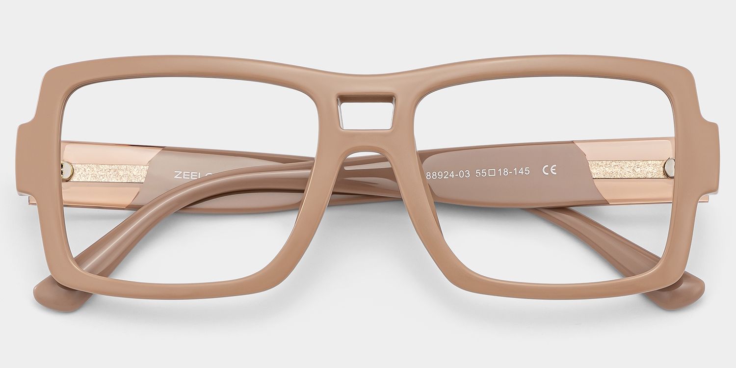 Nora Brown Aviator Glasses — Modern Frame Style | ZEELOOL2