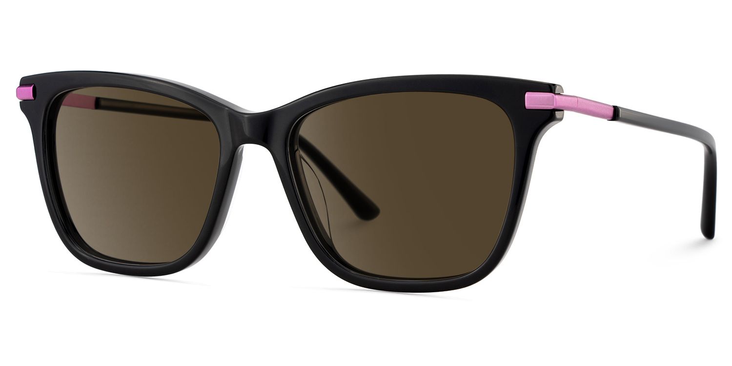 Eliot Rectangle Black Sunglasses for Women & Men | ZEELOOL2