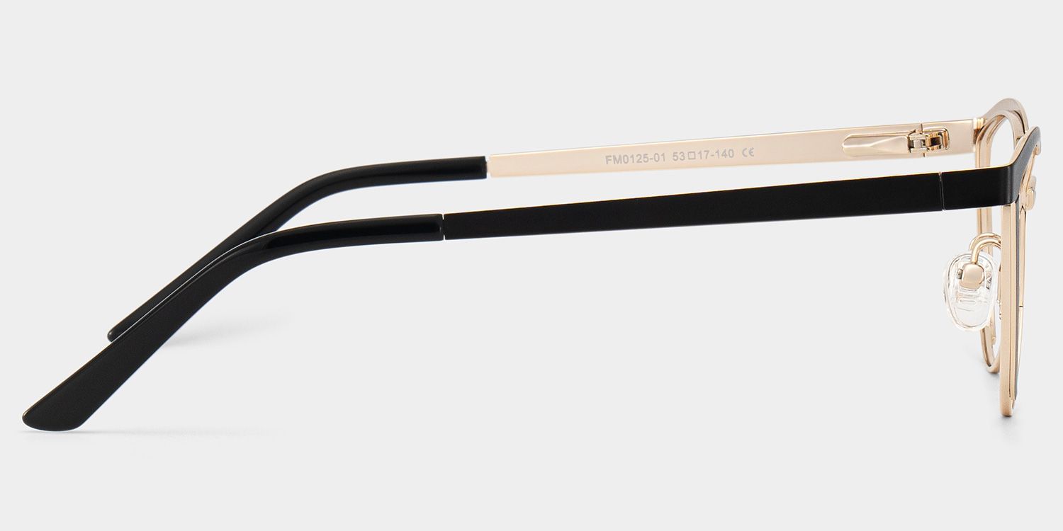 Sydney Cat Eye Metal  Black Frame Glasses | Zeelool4