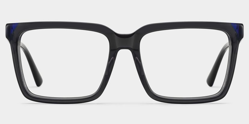 Troy Dark Gray Rectangle Glasses