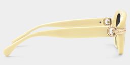 Aveline Creamy White Aviator Sunglasses3