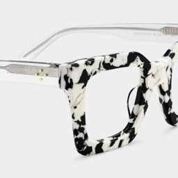 Megan Cow print Square Glasses5