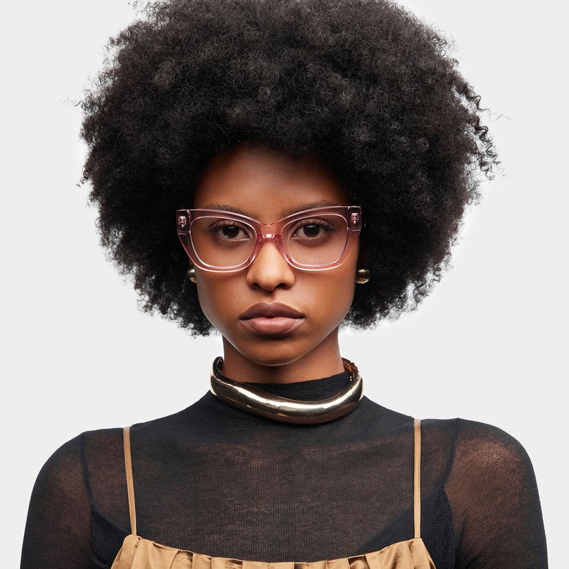 Skylar Clear Pink Butterfly Glasses