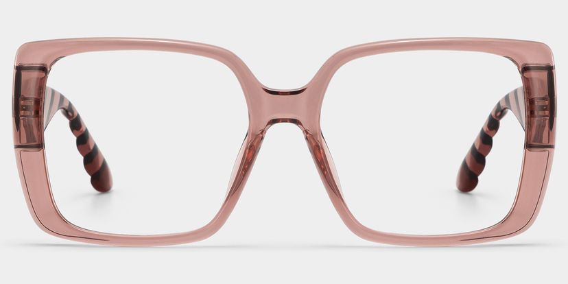 Maya Clear Brown Square Glasses