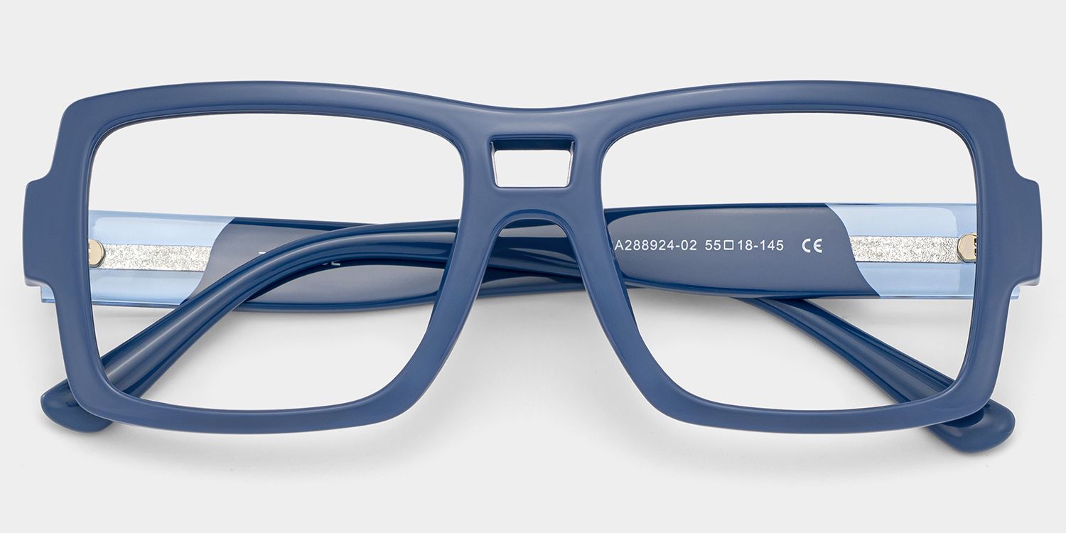 Blue Nora Aviator Eyeglass Frame for Women | ZEELOOL2