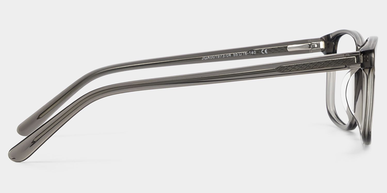 Connie Gray Rectangle Acetate Frame Glasses for Men | ZEELOOL4