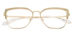 Javier Gold Rectangle Glasses1