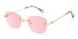 Seth Rose Gold Rectangle Sunglasses2