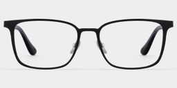Aubrey Black Rectangle Glasses1