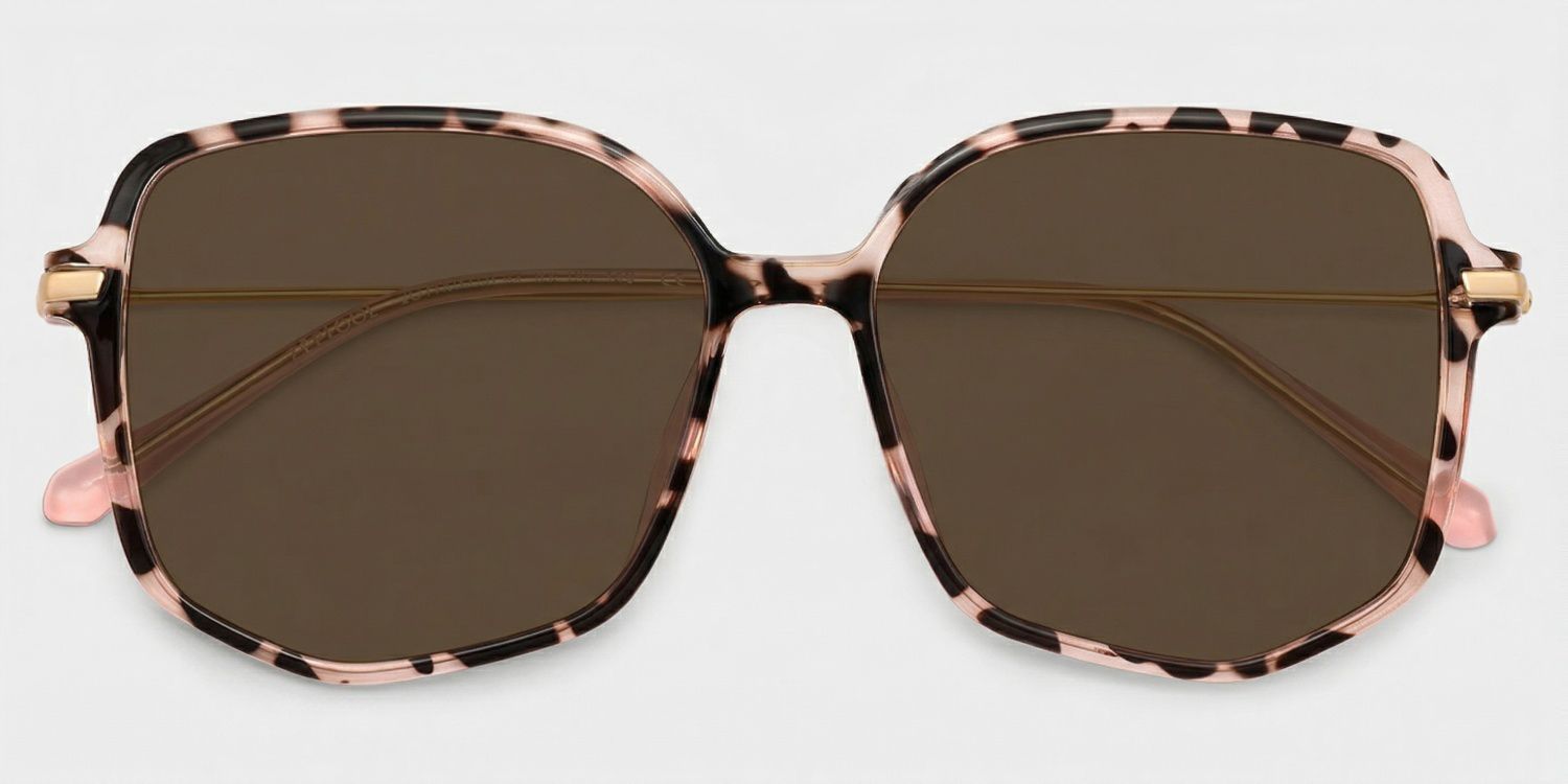 Payton Tr90 Tortoise Geometric Frame Sunglasses | ZEELOOL1