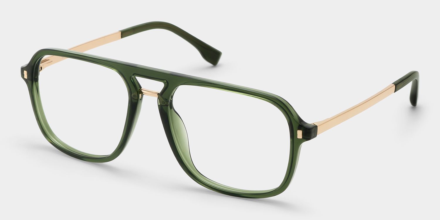 Aviator Kilworth Green Glasses deals -Zeelool Glasses5