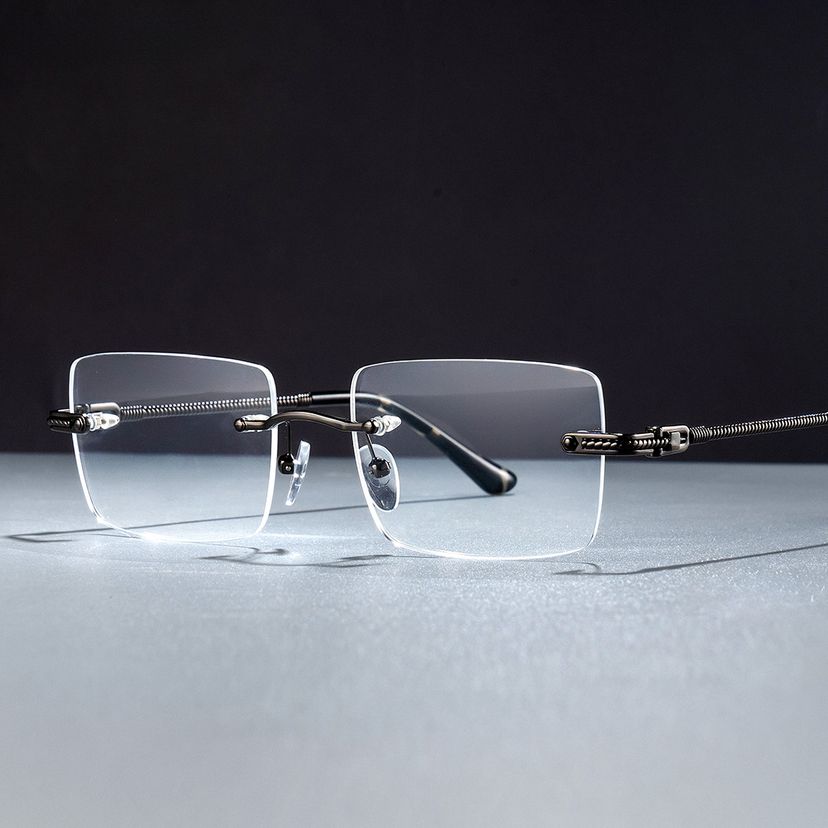 Peavy Gray Rectangle Glasses