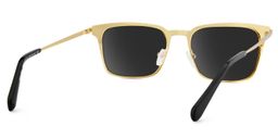 Chaney Gold Rectangle Sunglasses4