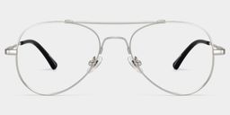 Chaima Silver Aviator Glasses0