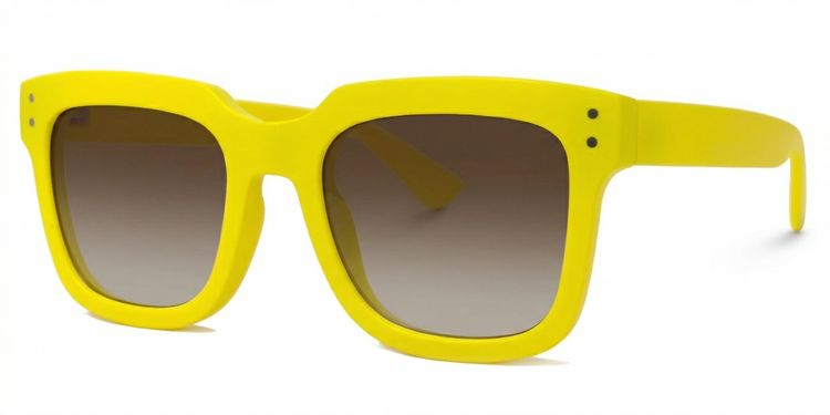 Liizbeett Yellow Square Sunglasses