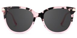 Mailyn Pink Tortoise Round Sunglasses0