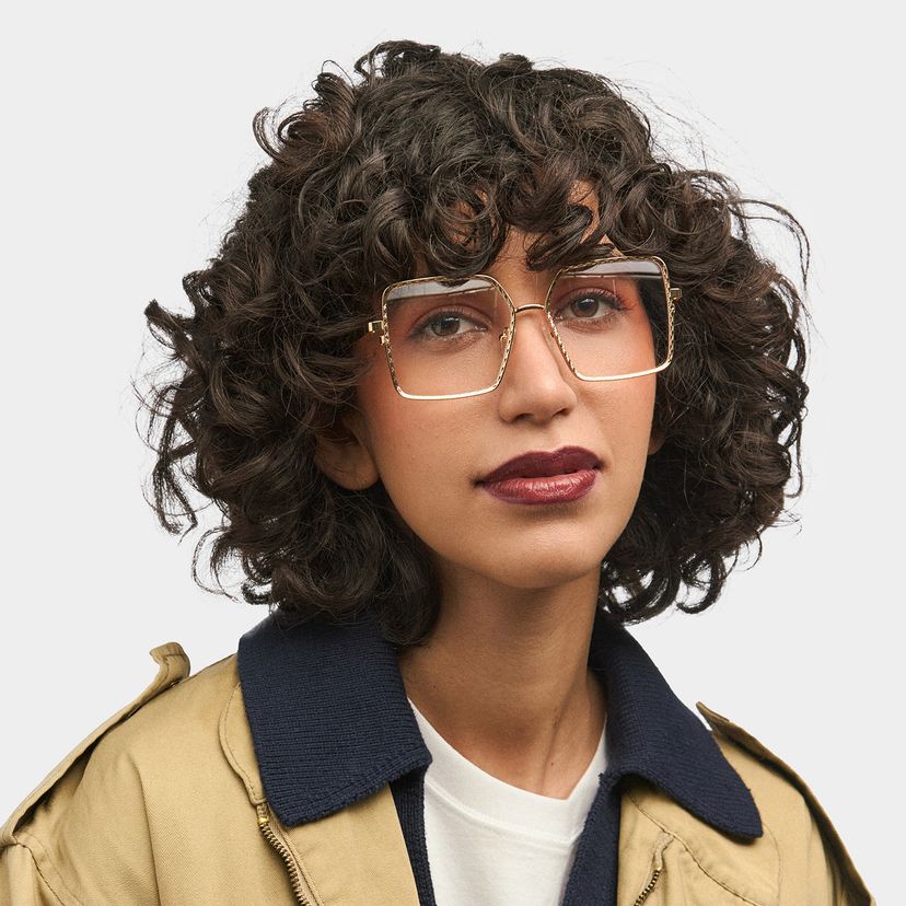 Toure Gold Square Glasses