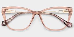 Celeste Beige Cat eye Glasses2