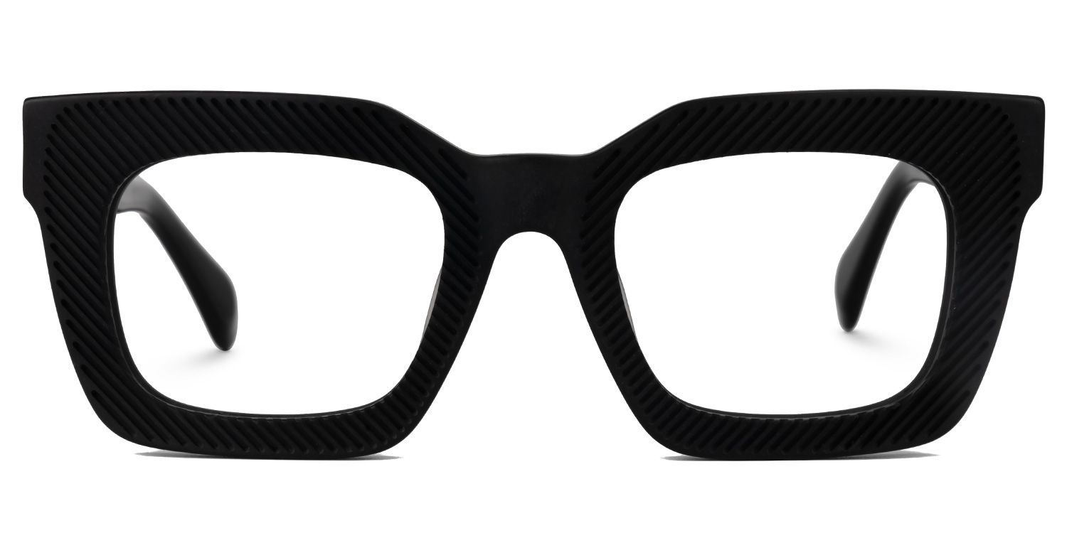 Keisa Square Black Frame Glasses | ZEELOOL0