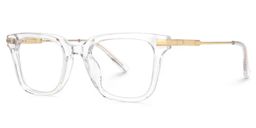 Kellie Clear Rectangle Glasses1