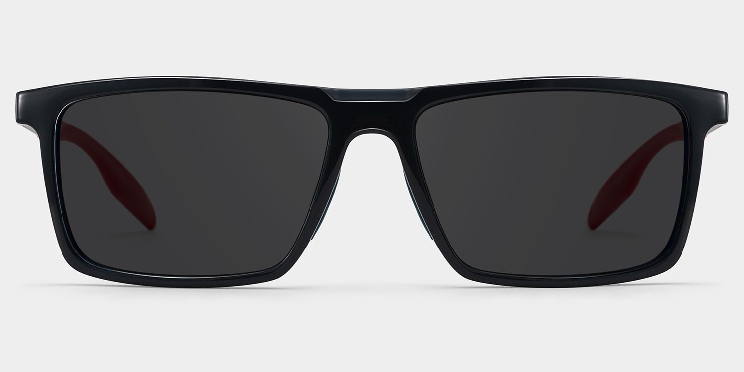 Active Rectangle Black Sunglasses for Women & Men | ZEELOOL0