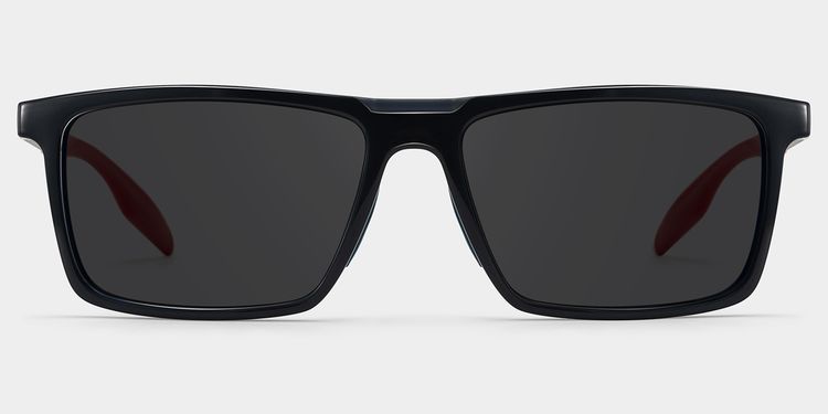 Active Black Rectangle Sunglasses