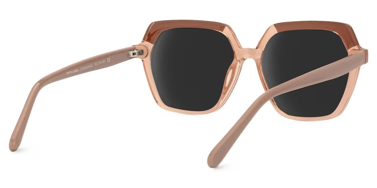 Norah Beige Geometric Sunglasses to Frame Your Face | ZEELOOL3