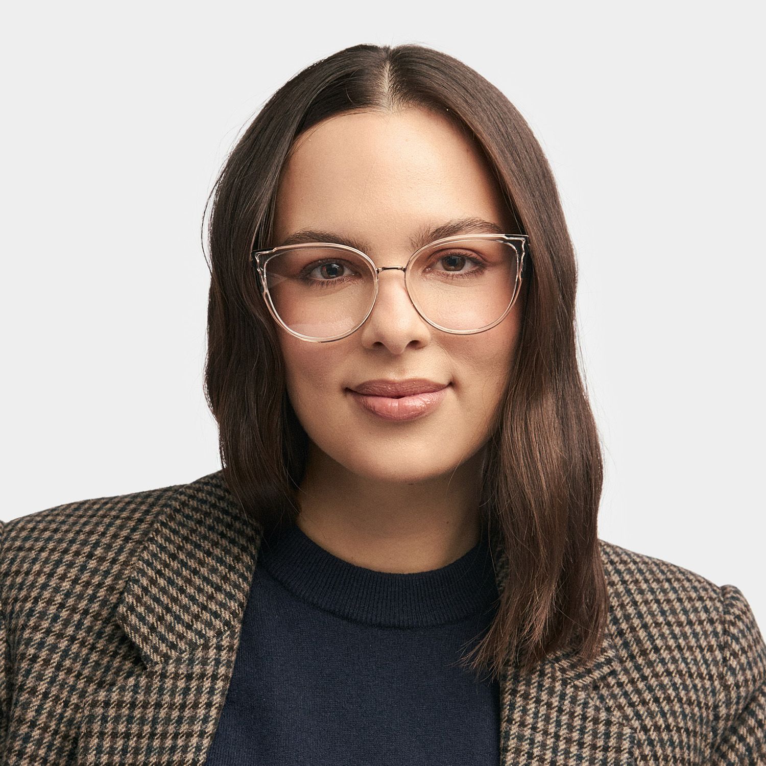 Estrada Cateye Black-Clear Eyeglasses and Glasses Frames0