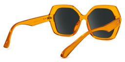 Piper Earthy-Yellow Geometric Sunglasses3