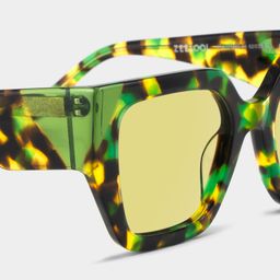 Viva Green Tortoise Square Sunglasses4