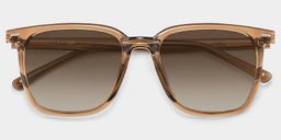 Eliza Light Brown Square Sunglasses1