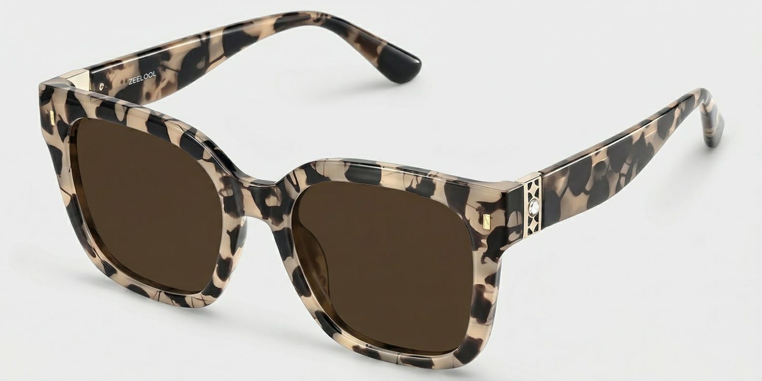 Scicluna Square Tortoise Sunglasses for Women & Men | ZEELOOL2