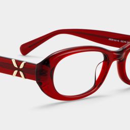 Catherine Red Oval Glasses5