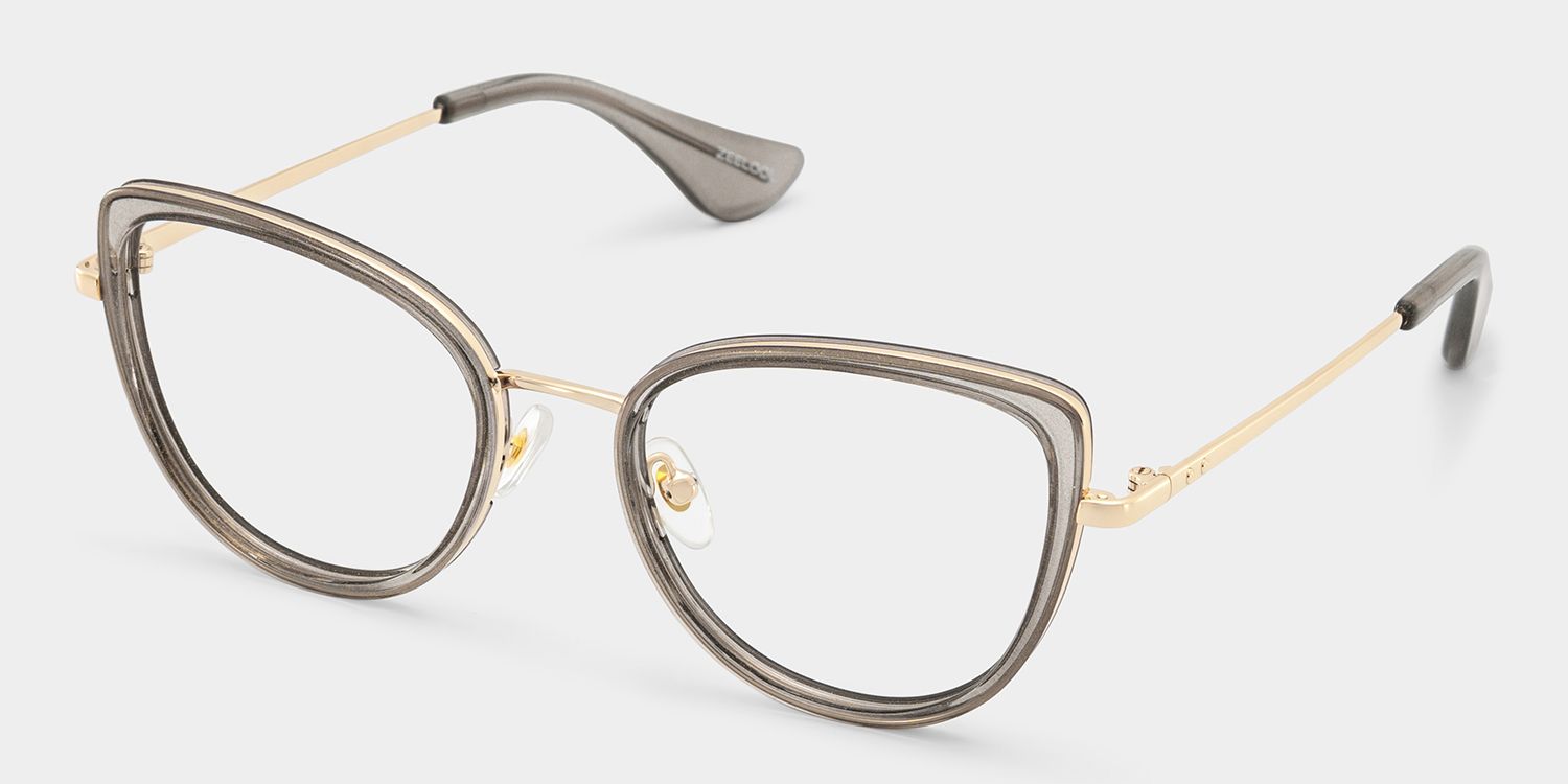 Celine Gray Cat-eye Glasses with Glitter Frames | ZEELOOL3