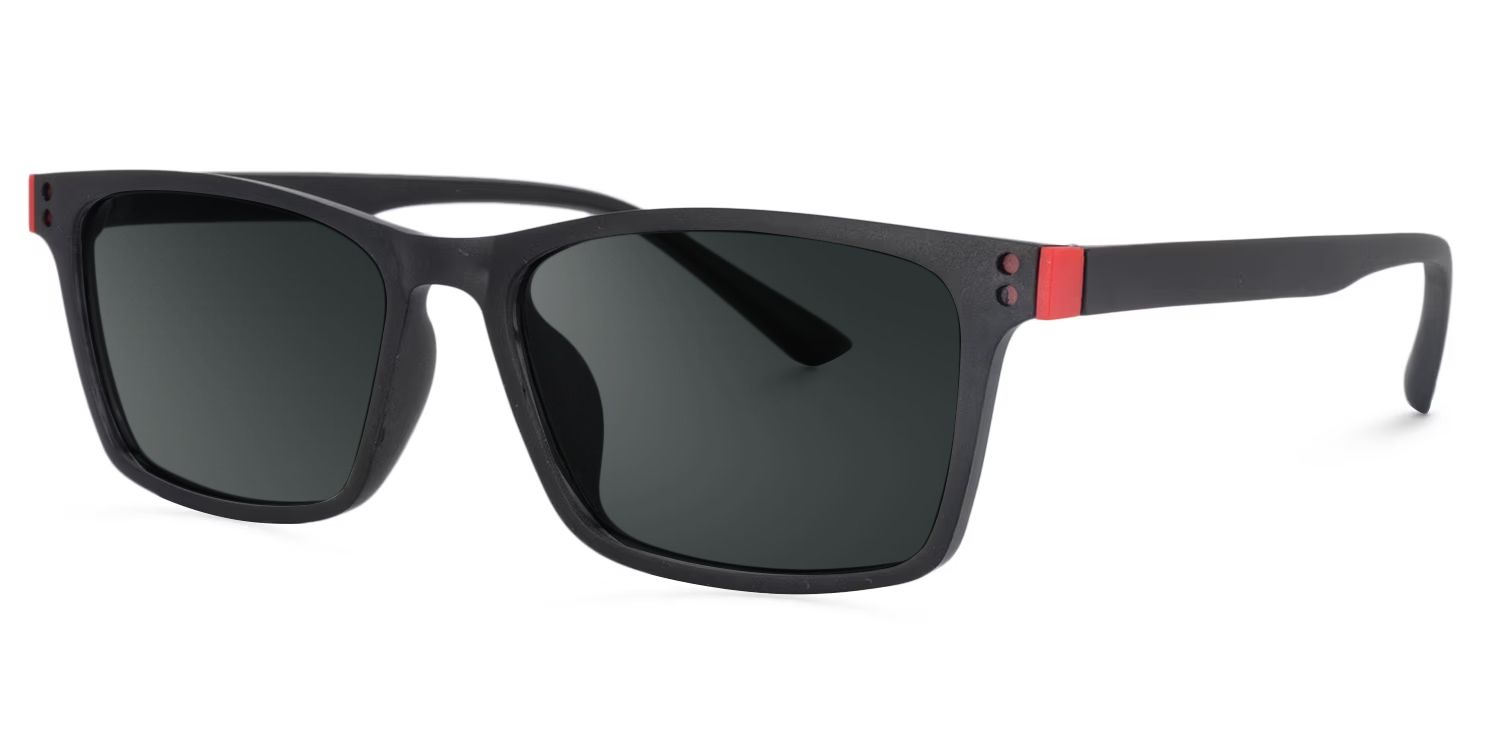 Cheche Tr90 Black Rectangle Frame Sunglasses | ZEELOOL1