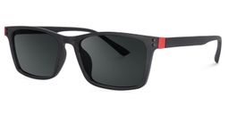 Cheche Black Rectangle Sunglasses1
