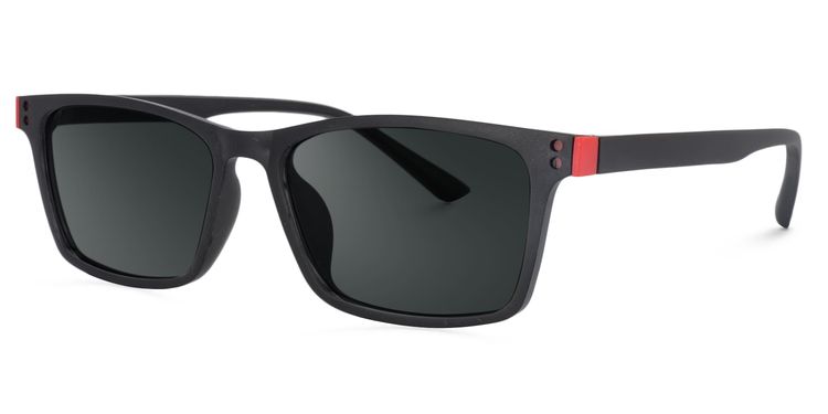Cheche Black Rectangle Sunglasses